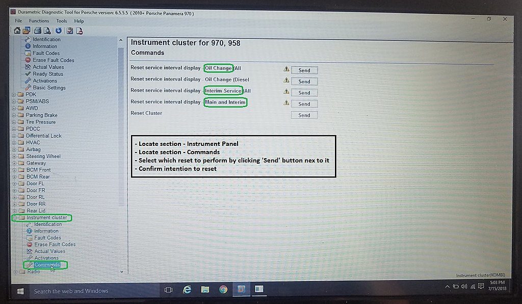 How To Diy Panamera Service Reminders Durametric Reset 2010 2015 Insanegarage Com